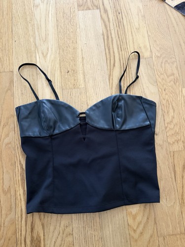 Zara korsage top lederoptik - korsage,