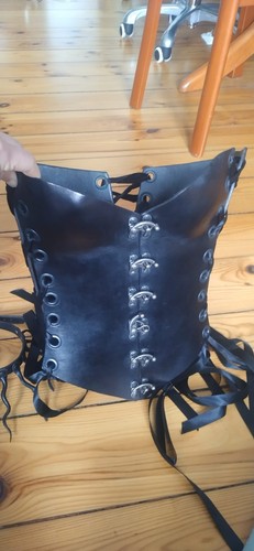 Sexy leder korsage schwarz - leder,